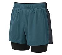 Dare2b Recreate - Pantalón Corto De Deporte con Detalle Reflectante Y Pantalón Interior Ligero De Secado Rápido Shorts, Hombre, Majolica Blue/Outer Space, XS