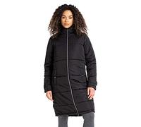 Dare2b Reputable Long II Womens Long Coat Jacket tejido reciclado repelente al agua - cremallera completa con 2 bolsillos bajos con cremallera, capucha y puños ajustables