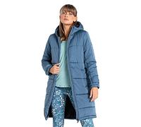Dare2b Reputable Long II Womens Long Coat Jacket tejido reciclado repelente al agua - cremallera completa con 2 bolsillos bajos con cremallera, capucha y puños ajustables
