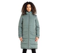 Dare2b Reputable Long II Womens Long Coat Jacket tejido reciclado repelente al agua - cremallera completa con 2 bolsillos bajos con cremallera, capucha y puños ajustables