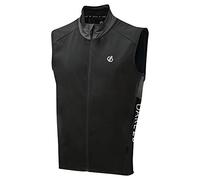 Dare2b Sequel - Chaleco De Ciclismo, Tejido Ligero con Cremallera Integral, Bolsillo con Cremallera, Detalles Reflectantes Cycle Tops, Hombre, Black, M