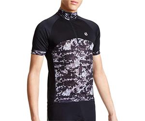 Dare2b Stay The Course - Maillot Ligero De Secado Rápido, Cremallera 3/4, Reflectante Cycle Tops, Hombre, Black/Black, XL