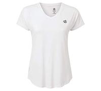 Dare2B Vigilant - Camiseta De Deporte Con Cuello De Pico, Tejido Elástico Y Ligero De Secado Rápido T-Shirts/Polos/Vests, Mujer, White, 8