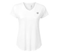Dare2B Vigilant - Camiseta De Deporte Con Cuello De Pico, Tejido Elástico Y Ligero De Secado Rápido T-Shirts/Polos/Vests, Mujer, White, 16