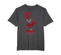 Daredevil Born Again Drip Camiseta, Hombre Tallas Grandes, Jaspeado Oscuro, 4X Alto