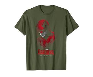 Daredevil Born Again Drip Camiseta, Hombre, Verde Oliva, M