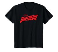 Daredevil Comic Logo Camiseta, Niños, Negro, 8 años