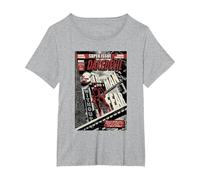 Daredevil Super Issue Comic Cover Camiseta, Mujer Tallas Grandes, Gris Jaspeado, 3XL Grande
