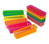 DARENYI 12 PCS Organizador de Bolígrafo para Escritorio, Cestas de Plástico para Guardar Lápices, Organizador Escritorio para el Hogar, la Oficina y la Escuela