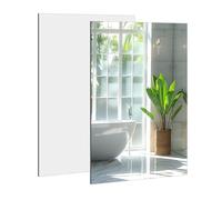 DARENYI 2 Piezas Espejo Pared Espejo de Vidrio Piezas sin Marco Azulejos de Espejo de Pared Azulejos de Espejo HD Autoadhesivos DIY Decoración para Cuarto de Baño Salón Dormitorio (30 x 21cm)