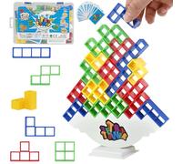 DARENYI 48 Piezas Tetra Tower Balance Toy, Juguetes Apilables de Equilibrio para Adultos, Stack Attack Juego, Juguete Interactivo para Juegos Familiares Fiestas Viajes, Regalos de Cumpleaño