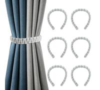 DARENYI 6 Piezas Cinta Trenzados Bohemios para Cortinas, Alzapaños de Cortina de Cuerda de Algodón, Sujeta Cortinas Decorativas, Tiebacks Elegantes sin Taladro para Salón, Dormitorio y Exteriores