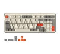 DAREU EK98pro Teclado mecánico inalámbrico, trimodo BT/2.4GHz/USB-C cremoso teclado para juegos con teclado numérico, interruptores lineales prelubricados, estructura de junta, personalizable
