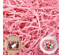 Darfukei Papel triturado para cestas de regalo, papel arrugado de 1/2 libras (8 onzas), relleno de papel arrugado rosa, triturado de papel arrugado para cumpleaños, bodas, bolsas de cajas, relleno de