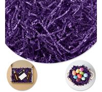 Darfukei Papel triturado para cestas de regalo, relleno de papel arrugado morado de 1/2 libra (8 onzas), papel arrugado para regalos de propuesta de dama de honor, triturado de papel arrugado para