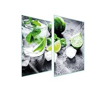 DarHaus Placa protectora de vitrocerámica 2 x 35 x 52 cm 2 piezas cocina eléctrica universal para inducción protección contra salpicaduras tabla de cortar de vidrio templado, CAL