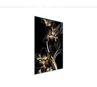 DarHaus Placa protectora de vitrocerámica 35 x 52 cm 1 pieza cocina eléctrica universal para inducción protección contra salpicaduras tabla de cortar de vidrio templado como decoración, ORQUÍDEA