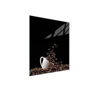 DarHaus Placa protectora de vitrocerámica 45 x 52 cm 1 pieza cocina eléctrica universal para inducción protección contra salpicaduras tabla de cortar de vidrio templado como decoración, CAFÉ