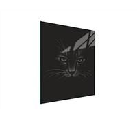 DarHaus Placa protectora de vitrocerámica 45 x 52 cm 1 pieza cocina eléctrica universal para inducción protección contra salpicaduras tabla de cortar de vidrio templado como decoración, GATO