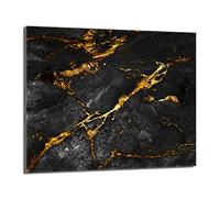 DarHaus Placa protectora de vitrocerámica 60 x 52 cm 1 pieza cocina eléctrica universal para inducción protección contra salpicaduras tabla de cortar de vidrio templado como decoración, MÁRMOL