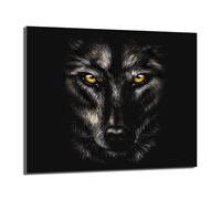 DarHaus Placa protectora de vitrocerámica 60 x 52 cm 1 pieza cocina eléctrica universal para inducción protección contra salpicaduras tabla de cortar de vidrio templado como decoración, LOBO