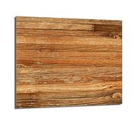 DarHaus Placa protectora de vitrocerámica 60 x 52 cm 1 pieza cocina eléctrica universal para inducción protección contra salpicaduras tabla de cortar de vidrio templado como decoración, MADERA