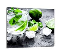 DarHaus Placa protectora de vitrocerámica 60 x 52 cm 1 pieza cocina eléctrica universal para inducción protección contra salpicaduras tabla de cortar de vidrio templado como decoración, CAL