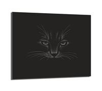 DarHaus Placa protectora de vitrocerámica 60 x 52 cm 1 pieza cocina eléctrica universal para inducción protección contra salpicaduras tabla de cortar de vidrio templado como decoración, GATO