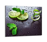 DarHaus Placa protectora de vitrocerámica 60 x 52 cm 1 pieza cocina eléctrica universal para inducción protección contra salpicaduras tabla de cortar de vidrio templado como decoración, CAL