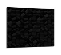 DarHaus Placa protectora de vitrocerámica 60 x 52 cm 1 pieza cocina eléctrica universal para inducción protección contra salpicaduras tabla de cortar de vidrio templado como decoración, NEGRO