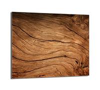 DarHaus Placa protectora de vitrocerámica 60 x 52 cm 1 pieza cocina eléctrica universal para inducción protección contra salpicaduras tabla de cortar de vidrio templado como decoración, MADERA