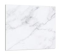 DarHaus Placa protectora de vitrocerámica 65 x 60 cm, Cristal decorativo con cinta adhesiva, tabla de cortar de vidrio templado, Panel de protección contra salpicaduras de cocina, MÁRMOL