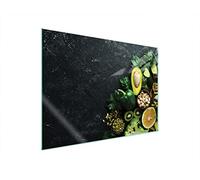 DarHaus Placa protectora de vitrocerámica 70 x 52 cm 1 pieza cocina eléctrica universal para inducción protección contra salpicaduras tabla de cortar de vidrio templado como decoración, UN AGUACATE