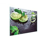 DarHaus Placa protectora de vitrocerámica 70 x 52 cm 1 pieza cocina eléctrica universal para inducción protección contra salpicaduras tabla de cortar de vidrio templado como decoración, CAL