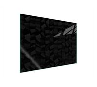 DarHaus Placa protectora de vitrocerámica 70 x 52 cm 1 pieza cocina eléctrica universal para inducción protección contra salpicaduras tabla de cortar de vidrio templado como decoración, NEGRO