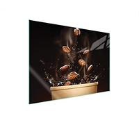 DarHaus Placa protectora de vitrocerámica 70 x 52 cm 1 pieza cocina eléctrica universal para inducción protección contra salpicaduras tabla de cortar de vidrio templado como decoración, CAFÉ