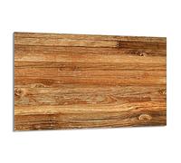 DarHaus Placa protectora de vitrocerámica 80 x 52 cm 1 pieza cocina eléctrica universal para inducción protección contra salpicaduras tabla de cortar de vidrio templado como decoración, MADERA
