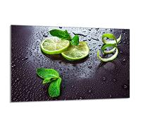 DarHaus Placa protectora de vitrocerámica 80 x 52 cm 1 pieza cocina eléctrica universal para inducción protección contra salpicaduras tabla de cortar de vidrio templado como decoración, CAL