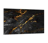 DarHaus Placa protectora de vitrocerámica 80 x 52 cm 1 pieza cocina eléctrica universal para inducción protección contra salpicaduras tabla de cortar de vidrio templado como decoración, MÁRMOL