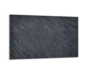 DarHaus Placa protectora de vitrocerámica 80 x 52 cm 1 pieza cocina eléctrica universal para inducción protección contra salpicaduras tabla de cortar de vidrio templado como decoración, PIZARRA