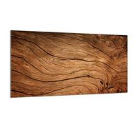 DarHaus Placa protectora de vitrocerámica 90 x 52 cm 1 pieza cocina eléctrica universal para inducción protección contra salpicaduras tabla de cortar de vidrio templado como decoración, MADERA