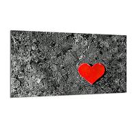 DarHaus Placa protectora de vitrocerámica 90 x 52 cm 1 pieza cocina eléctrica universal para inducción protección contra salpicaduras tabla de cortar de vidrio templado como decoración, CORAZÓN