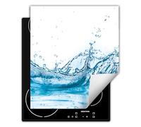 DarHaus Placa protectora vitroceramica 45 x 52 cm - Antideslizante Vinilo - Tapa protectora vitroceramica - blanco - agua