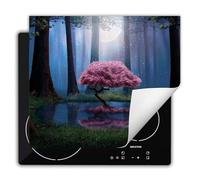 DarHaus Placa protectora vitroceramica 60x52 cm Vinilo - Retráctil - Tapa Vitroceramica - Protector de Vitroceramica - árbol