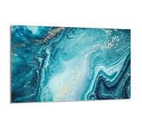 DarHaus Placa Protectora Vitrocerámica 80 x 52 cm | 1 Pieza, Universal para Inducción, Protección contra Salpicaduras, Tabla de Cortar Vidrio Templado, Diseño Mármol