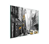 DarHaus Tabla de cortar de cristal, tabla de cocina de vidrio, tabla de vidrio para cortar y servir alimentos, cubierta para la placa de cocina, medidas 52 x 30 cm, CIUDAD