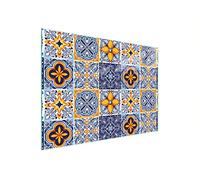 DarHaus Tabla de cortar de cristal, tabla de cocina de vidrio, tabla de vidrio para cortar y servir alimentos, cubierta para la placa de cocina, medidas 30 x 22 cm, MOSAICO