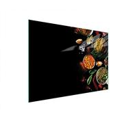 DarHaus Tabla de cortar de cristal, tabla de cocina de vidrio, tabla de vidrio para cortar y servir alimentos, cubierta para la placa de cocina, medidas 40 x 30 cm, ESPECIAS