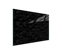 DarHaus Tabla de cortar de cristal, tabla de cocina de vidrio, tabla de vidrio para cortar y servir alimentos, cubierta para la placa de cocina, medidas 40 x 30 cm, NEGRO