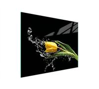 DarHaus Tabla de cortar de cristal, tabla de cocina de vidrio, tabla de vidrio para cortar y servir alimentos, cubierta para la placa de cocina, medidas 52 x 40 cm, TULIPÁN